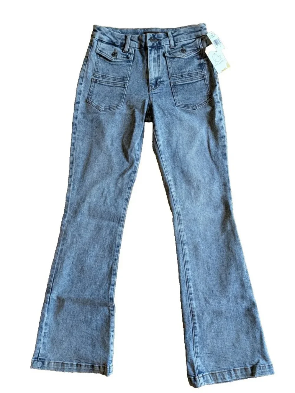 Kut from the Kloth Medium Acid Wash High Rise Ana Flare Jeans, Size 2 NWT!